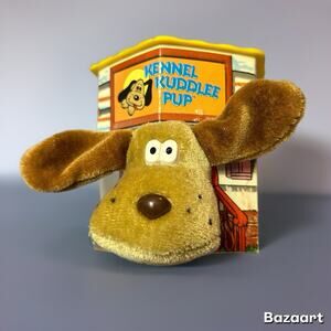 Vintage Tara Toy Corp Kennel Kuddlee Kuddles Plush Puppy Dog Stuffed Animal 1986